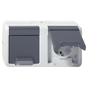 Produktbild für Steckdose Gira 478130, IP44, Aufputz