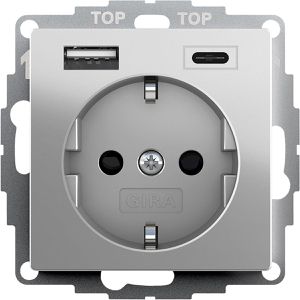 Produktbild für Steckdose Gira System 55 2459600, Unterputz