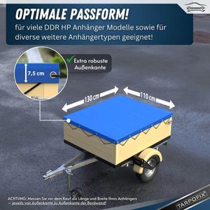 Produktbild für Anhänger-Plane Tarpofix FP16, wasserdichte Flachplane
