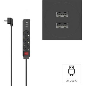 Produktbild für Steckdosenleiste Hama 223182, mit 1,4m Kabel