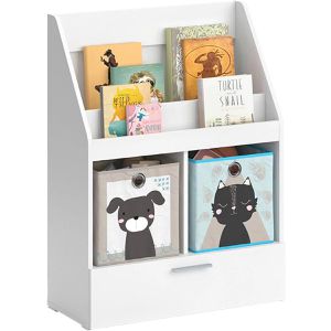 Produktbild für Bücherregal Vicco Luigi, weiß, mit 2 Faltboxen