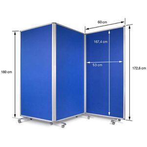 Produktbild für Stellwand Master-of-Boards fd-27505, auf Rollen, 3-teilig