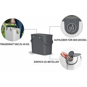Produktbild für Mülleimer Rotho Albula 1024908853, anthrazit