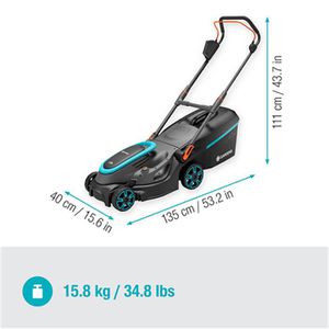 Produktbild für Rasenmäher Gardena PowerMax 37/36V P4A Set, Akku