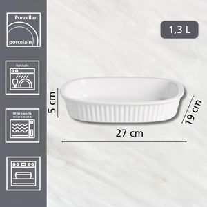Produktbild für Auflaufform Ritzenhoff&amp;Breker Bianco, weiß, aus Porzellan