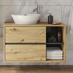 Produktbild für Waschbeckenunterschrank Vicco Viola, hängend