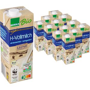 Milch Edeka H-Vollmilch, Fettgehalt 3,8%