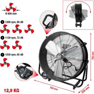 Produktbild für Industrieventilator KS-Tools 999.2001, 180 Watt