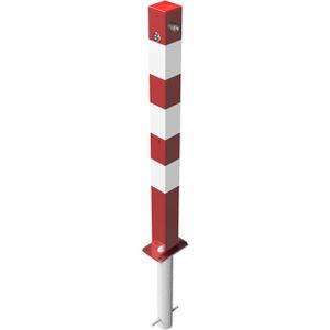 Produktbild für Absperrpfosten Schake 470UNHB, rot/weiß, aus Metall