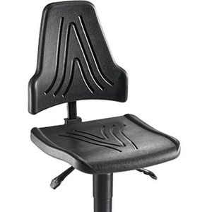 Produktbild für Arbeitsstuhl meychair W19-25-H-PU-FR3, XXL schwarz
