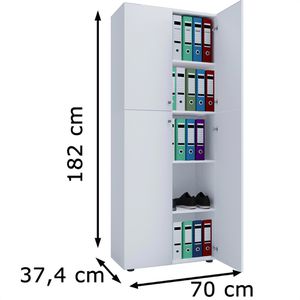 Produktbild für Aktenschrank VCM Lona XXL 914113, aus Holz