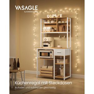Produktbild für Küchenregal Vasagle KKS015Y02, goldeiche