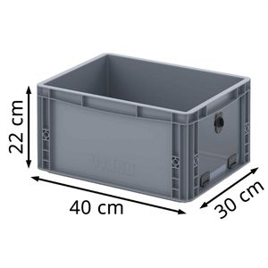 Produktbild für Eurobox AUER EG SKS 43/22 HG, grau, mit Acrylglas-Sichtklappe
