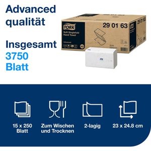 Produktbild für Papierhandtücher Tork Advanced, 290163, H3, 2-lagig