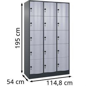 Produktbild für Schließfachschrank CP-Möbel Resisto S5000, grau