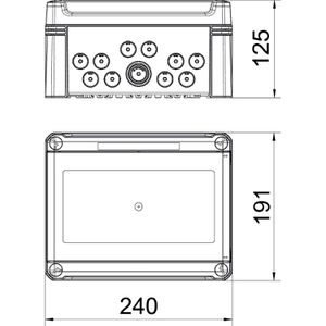 Produktbild für Sicherungskasten OBO SDB 09L PS 2008828, IP66 für außen