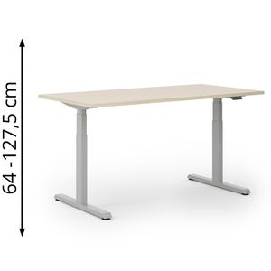 Produktbild für Schreibtisch Actiforce Pro 1050 lite, eiche / silber