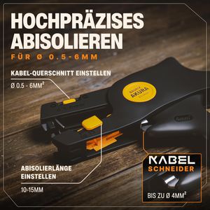 Produktbild für Abisolierzange BAURIX Akura, ABZ-01