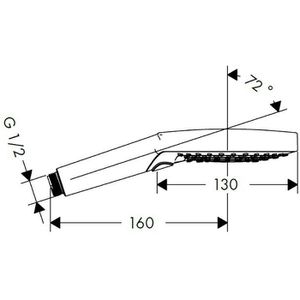 Produktbild für Handbrause hansgrohe Raindance Select S 120, verchromt
