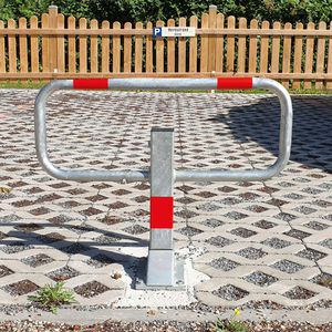 Produktbild für Parkbügel Moravia Sesam, rot / silber, klappbar