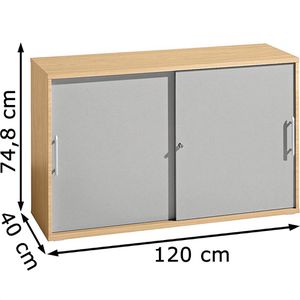 Produktbild für Schiebetürenschrank Hammerbacher 1752S, Holz