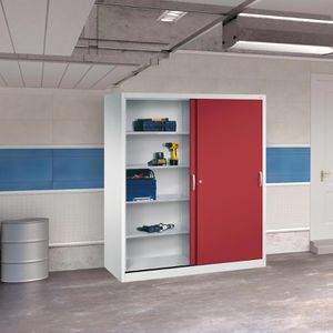 Produktbild für Werkzeugschrank CP-Möbel 2169-00, aus Metall, grau / rot
