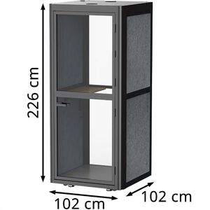Produktbild für Telefonbox FlexiSpot M1, blau / grau