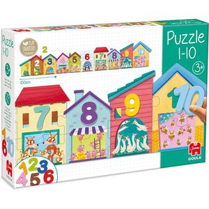 Produktbild für Puzzle Goula 55260, Zahlen 1-10 Häuserzeile