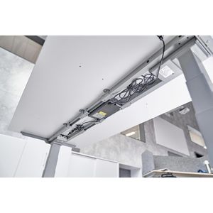 Produktbild für Schreibtisch Hammerbacher XDKB 16, lichtgrau / graphit