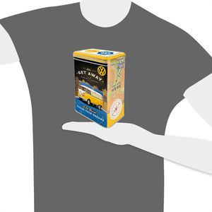 Produktbild für Kaffeedose Nostalgic-Art VW Bulli Lets get away, aus Metall