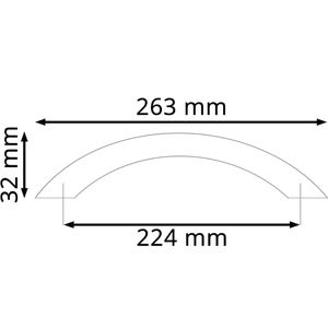 Produktbild für Möbelgriffe SO-TECH BG01e, silber, aus Edelstahl