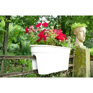 Produktbild für Blumenkasten KHW Flowerclip XL, weiß