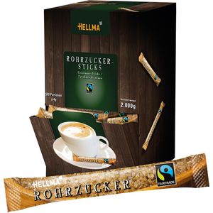 Zuckersticks Hellma Rohrzucker, brauner Zucker