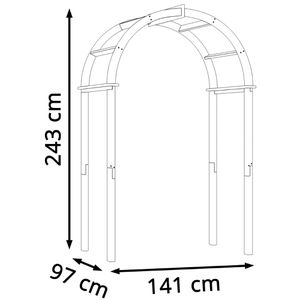 Produktbild für Rosenbogen vidaXL 318419, braun