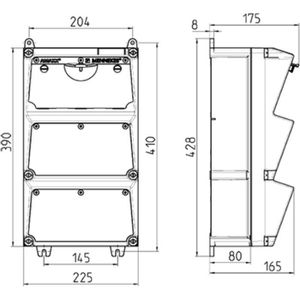 Produktbild für CEE-Stromverteiler Mennekes Amaxx, Wandverteiler