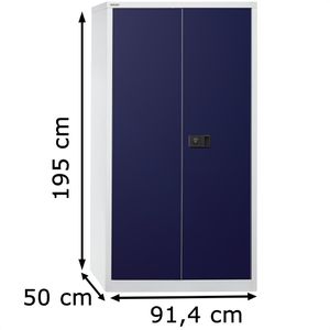 Produktbild für Werkzeugschrank Bisley HC782S4G, aus Metall, grau / blau