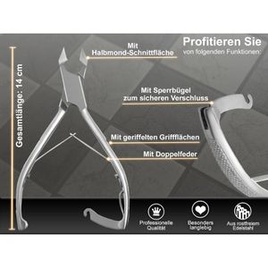 Produktbild für Nagelzange InstrumenteNRW NZ-KS-002, Kopfschneider, Edelstahl