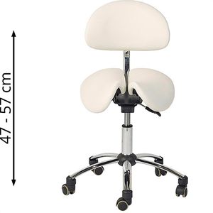 Produktbild für Drehhocker Teqler T135365W, mit Sattelsitz