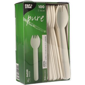 Produktbild für Einwegbesteck Papstar 88240 pure, Papier
