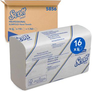Papierhandtücher Scott Slimfold 5856, weiß