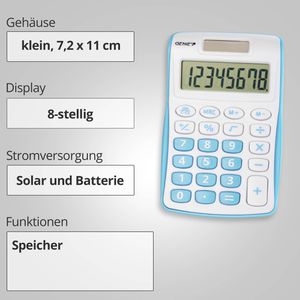 Produktbild für Taschenrechner Genie 120 B, weiß/blau