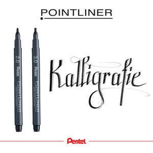 Produktbild für Kalligraphie-Stift Pentel Pointliner Calligraphy, schwarz