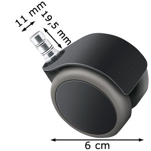 Produktbild für Stuhlrollen SITWELL-STEIFENSAND 1004, 5 Stück