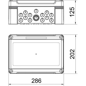 Produktbild für Sicherungskasten OBO SDB 12L PS 2008832, IP66 für außen