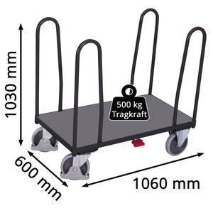 Produktbild für Transportwagen VARIOfit Seitenbügelwagen, sw-600.204/AG
