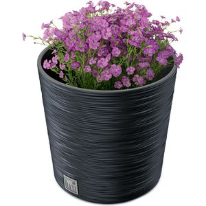 Produktbild für Übertopf Prosperplast Furu Round, anthrazit, Ø 25 x 25 cm