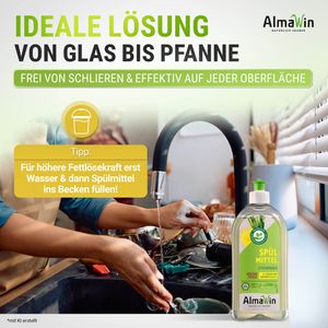 Produktbild für Spülmittel AlmaWin Zitronengras, mikroplastikfrei, Konzentrat
