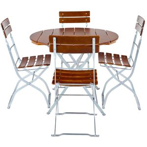 Produktbild für Bistrotisch RUKU1952 TRU90S4NU, wetterfest, eckig, 5-teilig