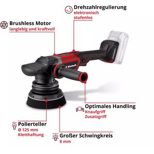 Produktbild für Exzenterschleifer Einhell-Professional CP-EP 18/125 Li BL-Solo