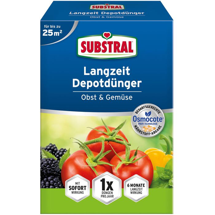 Substral Depotdnger fr Obst & Gemse, Langzeitwirkung bis 180 Tage, 750 g  fr 25m  Bttcher AG